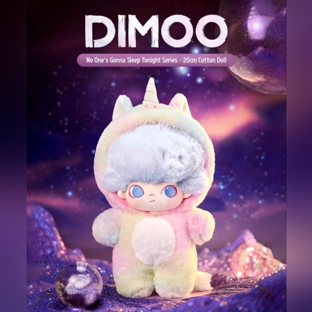 DIMOO Pastel Unicorn Plush Stuffed Animal - Cute Multicolor Kids Toy